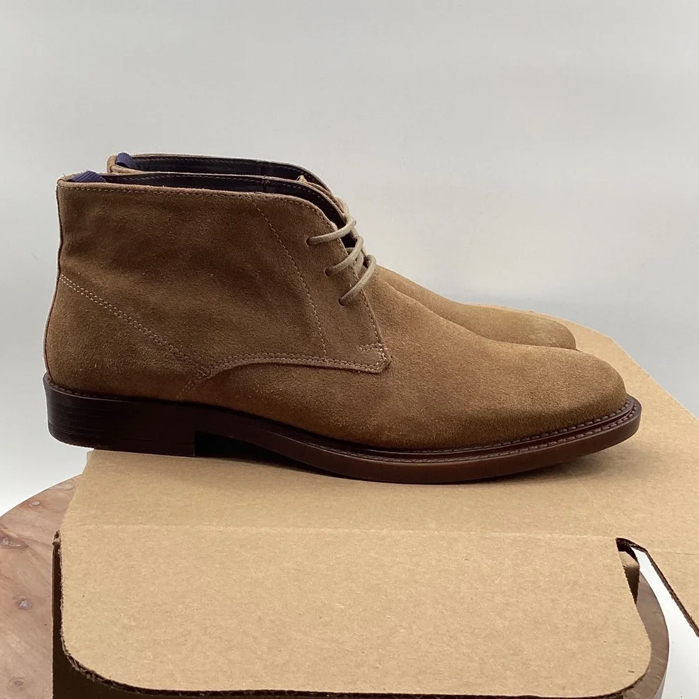 Steve Madden Mens Tan Brown Suede Chukka Desert Boots Lace Up Ankle Boots